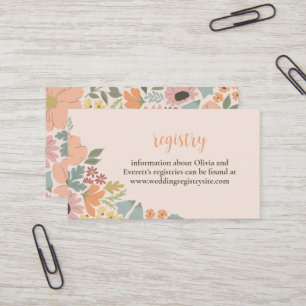 Floral Bridal Shower Invitation Insert