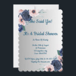 Floral bridal shower invitation,modern,boho. save the date<br><div class="desc">Floral bridal shower invitation, boho, modern,  perfect for a spring and summer bridal shower.Pretty grey backround with pink and blue flowers.
printable and downloadable.</div>