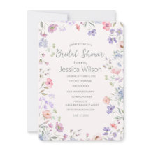 Floral Bridal Shower Invitation Watercolor Flowers
