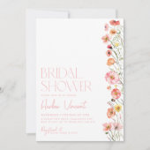 Floral Bridal Shower Invitation Wildflowers Modern (Front)