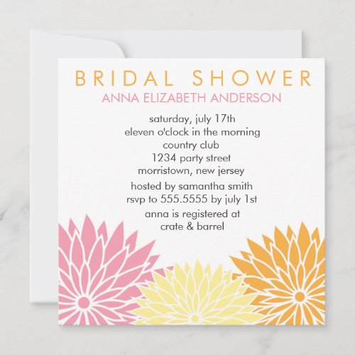 Floral Bridal Shower Invitations
