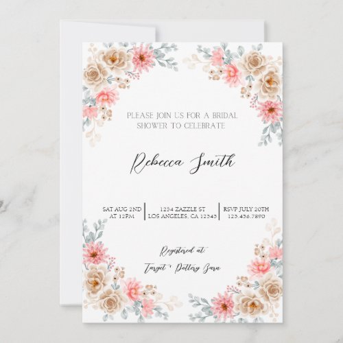 Floral Bridal Shower Invite