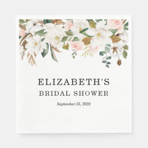 Floral Bridal Shower Napkins Customized