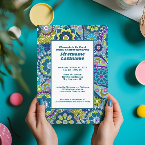 Floral Bridal Shower or Engagement Party Custom Invite