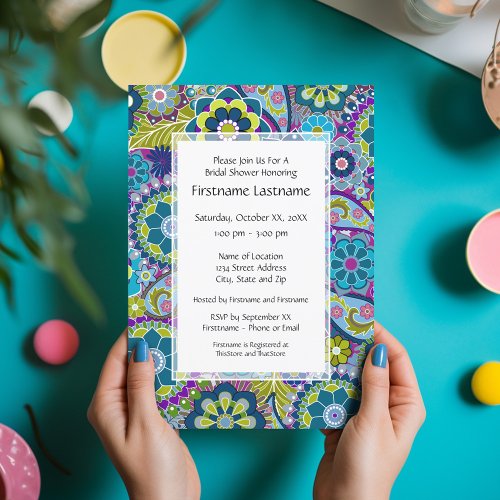 Floral Bridal Shower or Engagement Party Personalized Invite