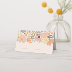 Floral Bridal Shower or Wedding Place Card