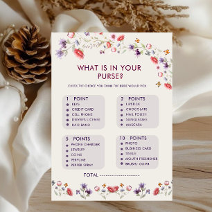 Floral Bridal Shower Purse Game New Chapter Theme