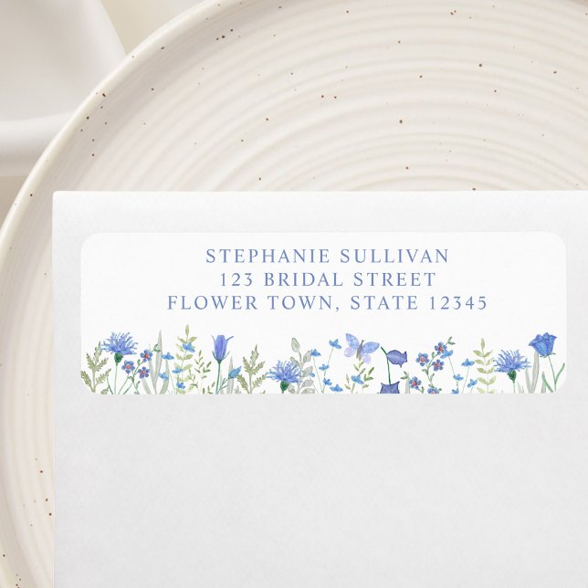 Floral Bridal Shower Return Address Label (Creator Uploaded)