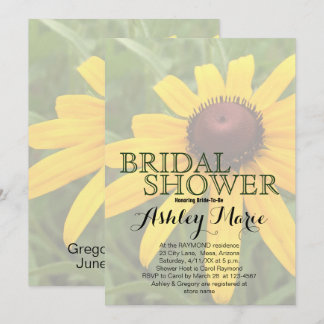 Floral Bridal Shower | Single Rudbeckia Photograph Invitation