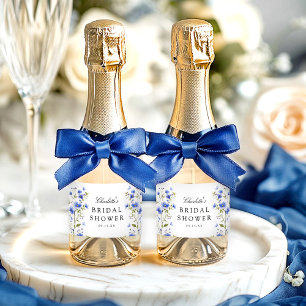 Floral Bridal Shower Sparkling Wine Label
