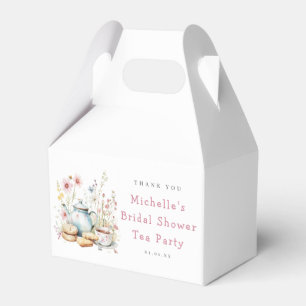 Floral Bridal Shower Tea Party Favor Boxes