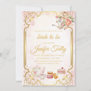 Floral Bridal Shower Tea Party Invitation