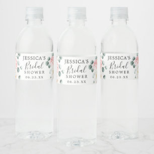 Floral Bridal Shower Water Bottle Labels