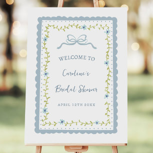 Floral Bridal Shower Welcome Foam Board