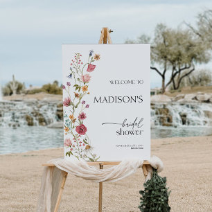 Floral Bridal Shower Welcome Sign