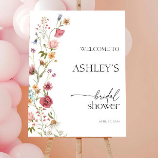 Floral Bridal Shower Welcome Sign – Foam Board