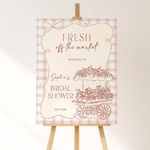 Floral Bridal Shower Welcome Sign: Hand-Drawn Desi Foam Board