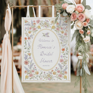 Floral Bridal shower Welcome sign Love in Bloom