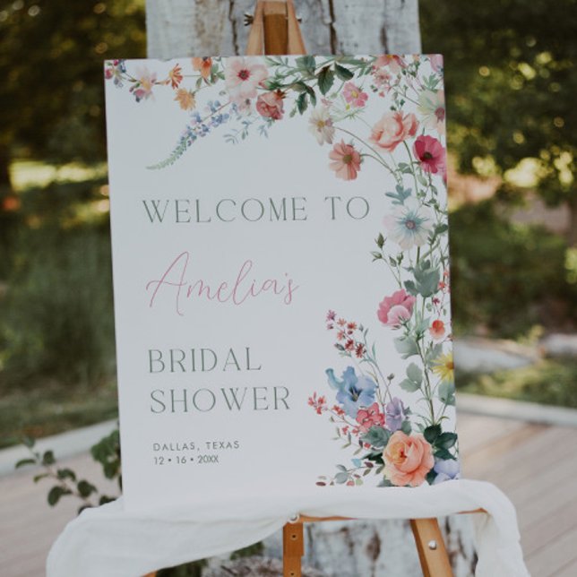 Floral Bridal Shower Welcome Sign Wildflower (Creator Uploaded)