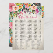 Floral Bridal Shower Word Search Game (Front/Back)