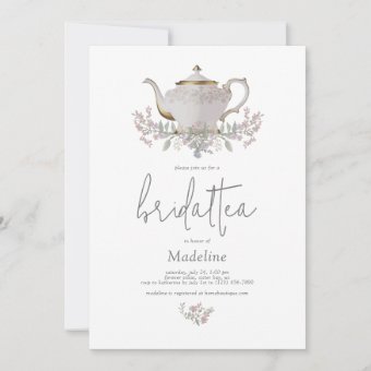 Floral Bridal Tea Bridal Shower Invitation 