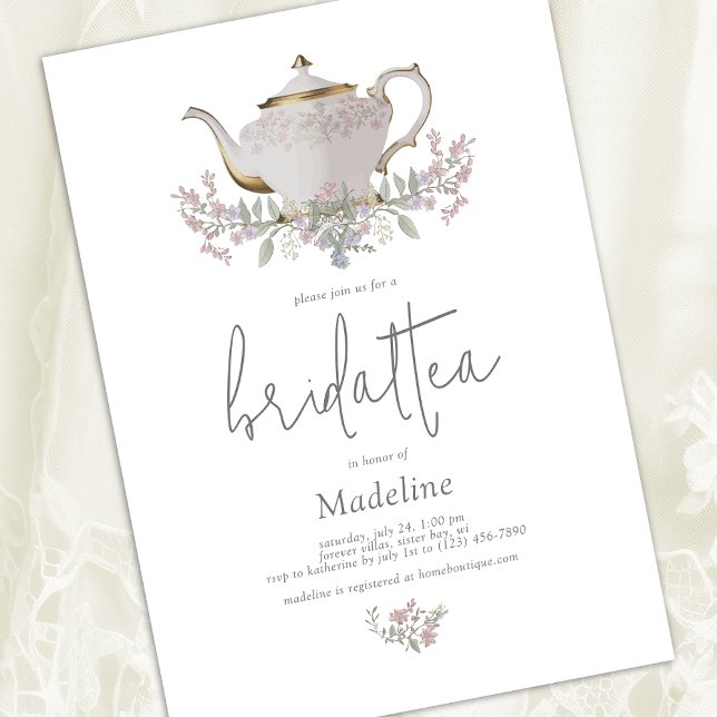 Floral Bridal Tea Bridal Shower Invitation (Creator Uploaded)