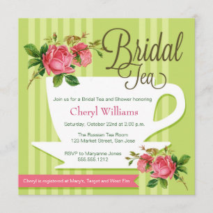 Floral Bridal Tea Invitation