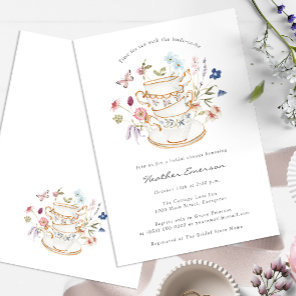 Floral Bridal Tea Invitation