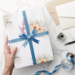 Floral Bridal  Wrapping Paper<br><div class="desc">A lovely gift wrap made for the perfect bridal shower or wedding gift. A white background gives way to pale peach flowers and greenery.</div>