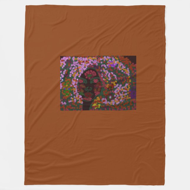 Floral Bride Fleece Blanket (Front)