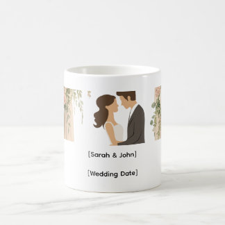 Floral Bride & Groom Couple Gift Coffee Mug