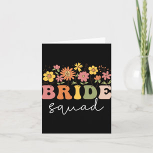 Floral Bride Squad Wildflower Wedding Bachelorette Card