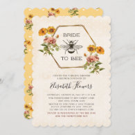 Floral Bride To Bee Bridal Shower Invitation