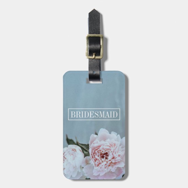 Floral Bridesmaid Luggage Tag (Front Vertical)