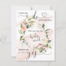 Floral Bridesmaid Proposal Cards