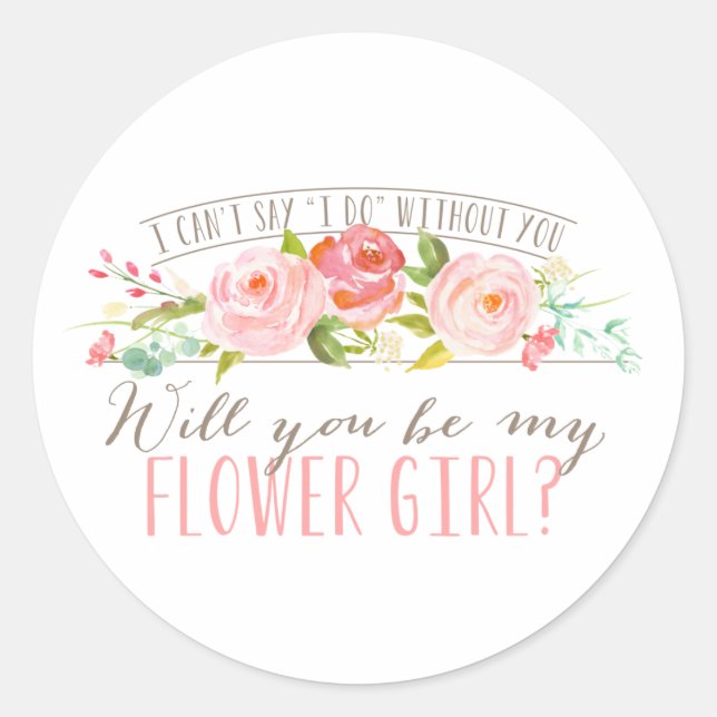 Floral | Bridesmaid Stickers (Front)