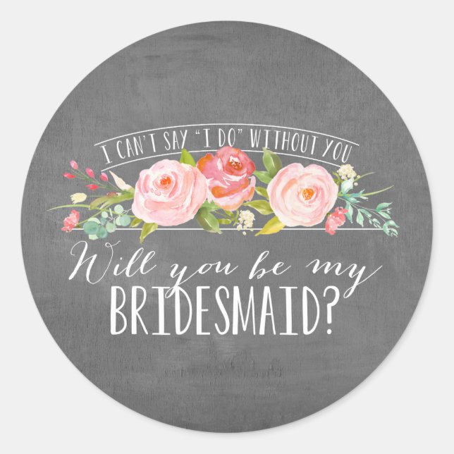 Floral | Bridesmaid Stickers (Front)