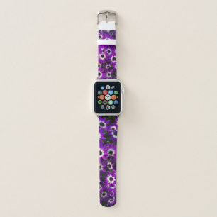 Floral Bright Purple Petals Nature Photo Flower Apple Watch Band