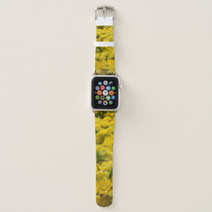 Floral Bright Yellow Lantana Photo Flower Apple Watch Band