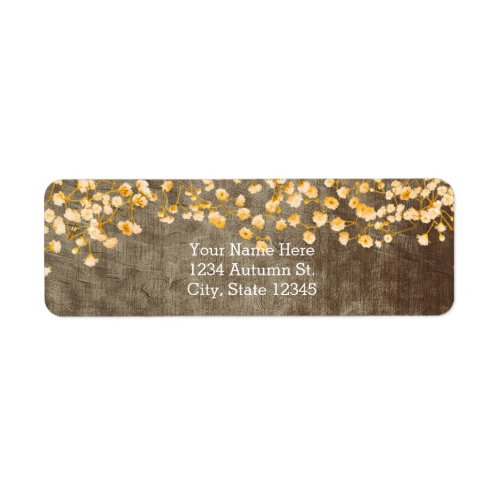 Floral Bronze Gold Elegant Wedding Invitation Label