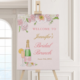 Floral Brunch and Bubbly Bridal Brunch Welcome Foam Board