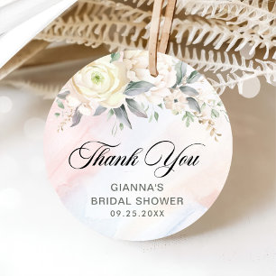 Floral Brunch And Bubbly Bridal Shower Favor Tags