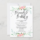 Floral Brunch and Bubbly Bridal Shower Invitation