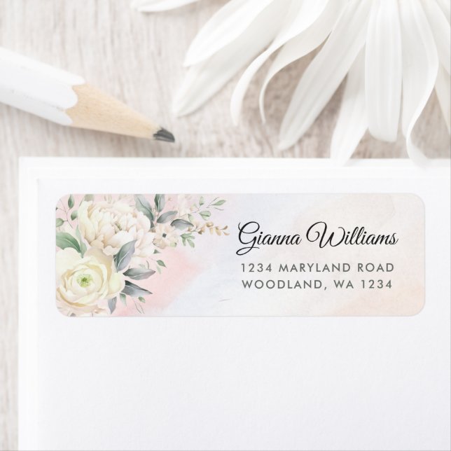 Floral Brunch And Bubbly Bridal Shower Label (Insitu)