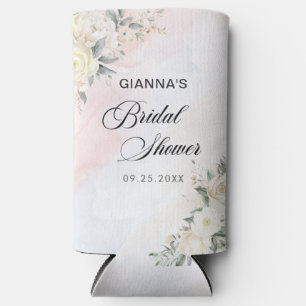 Floral Brunch And Bubbly Bridal Shower Seltzer Can Cooler