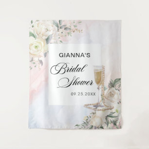 Floral Brunch And Bubbly Bridal Shower Tapestry