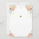 Floral Brunch and Bubbly Peony Gold Bridal Shower Invitation (Back)