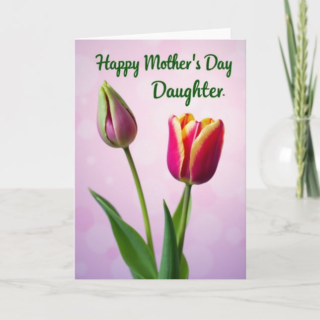 Floral Bud Folds Mothers Day Card (Front)