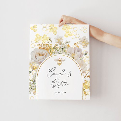 Floral bumble bee cards and gifts poster