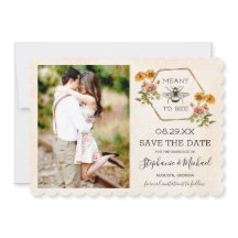 Floral Bumble Bee Save the Date
